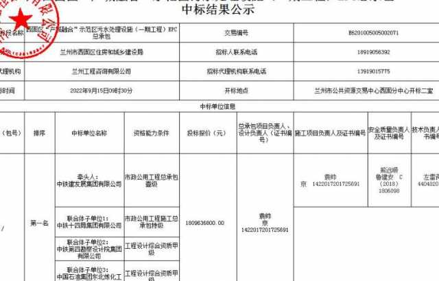 18.09亿元！中铁建发展集团联合体中标兰