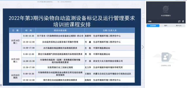 第二期污染物自动监测设备标记及运行管理要求培训班举办